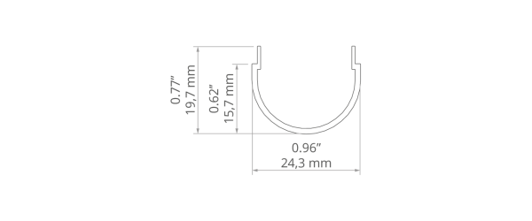 Abdeckung G-22R  transluzent